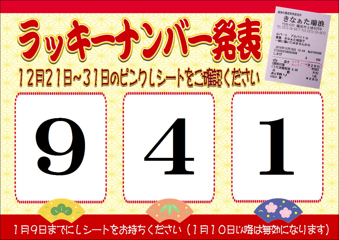 明日 の ラッキー ナンバー